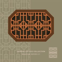 Chinese window tracery polygon frame 21 round pattern