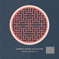 Chinese window tracery round frame 19 rectangle geometry