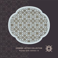 Chinese window tracery round side frame 18 cross