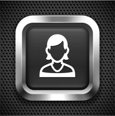 Woman with Short Hair on Black Square N2