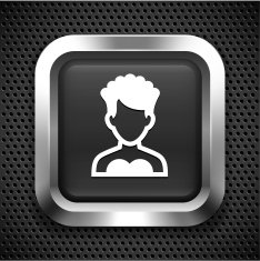 Woman with Short Hair on Black Square N3