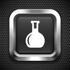 Test Tubes on Black Square Button