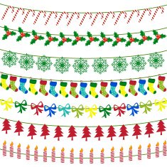 Merry Christmas with decorations elements N8