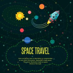Outer space Pattern texture in style flat