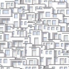 Continuous background from modern white houses