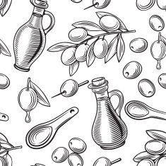 seamless pattern of olive oil N2