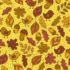 seamless pattern with oak leaves N2