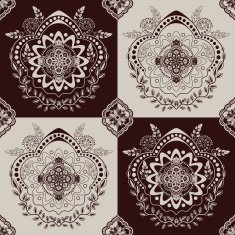 Monochrome seamless pattern N38