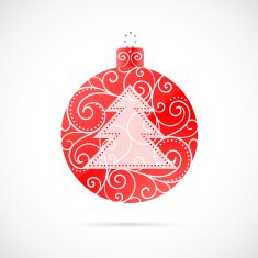 Christmas tree decoration as symbol for winter holidays