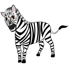 Funny Cartoon Zebra N5