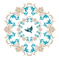 Vector circular ornament