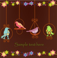 Beautiful birds in cages