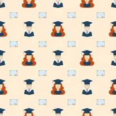 Seamless Graduation Celebration Educational Background N2