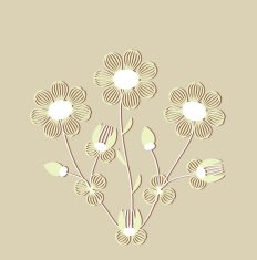 Bright floral elements in vector
