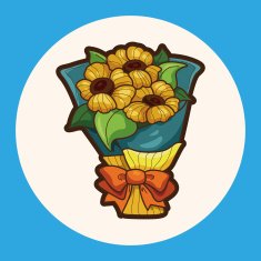 flower bouquet theme elements vector eps N9