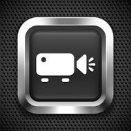 Digital Projector on Black Square Button