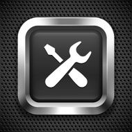 Tools on Black Square Button