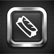 Wrap Sandwich on Black Square Button