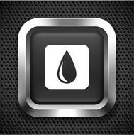 Drop of Blood on Black Square Button