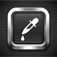 Eye Dropper on Black Square Button