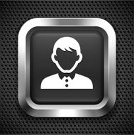 Young Man in a Shirt on Black Square