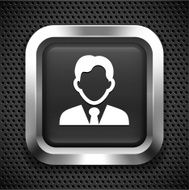 Man in Business Suit on Black Square N2