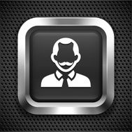 Man in Business Suit on Black Square N3