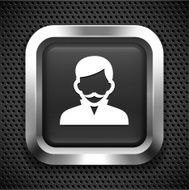 Man with Mustache on Black Square N2
