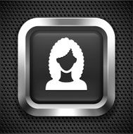 Young Woman on Black Square