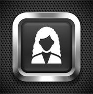 Woman Portrait on Black Square