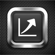 Progress Arrow on Black Square Button