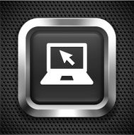 Laptop Computer on Black Square Button N2