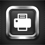 printer on Black Square Button