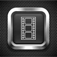 Media Player on Black Square