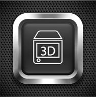 3D Printer on Black Square
