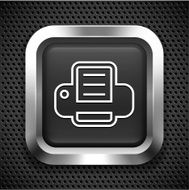 Computer Printer on Black Square