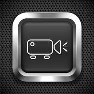 Digital Projector on Black Square