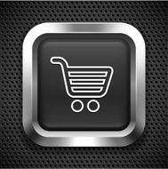 Computer Options Shopping Cart on Black Square