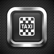 Taxi on Black Square Button