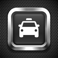 Car Service on Black Square Button