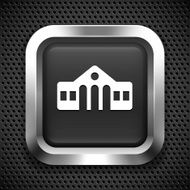 Hotel Resort on Black Square Button
