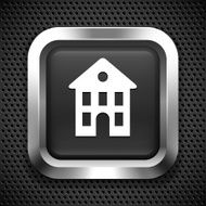 Hotel on Black Square Button
