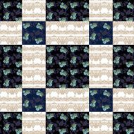 Patchwork seamless pattern checkered ornament retro background
