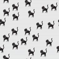 black cats seamless pattern pets vector illustration for kids design