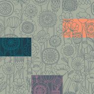 vector set seamless floral pattern N2