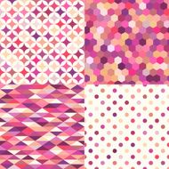 seamless multicolor pink geometric pattern