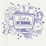 School cartoon icons design N2