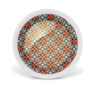 Christmas decorative plate with floral art pattern