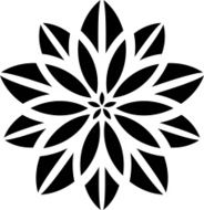 Ornaments Mandala Floral Silhouette N2