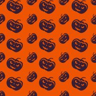 Happy Halloween Background Seamless pattern Vector illustration Collection of seamless